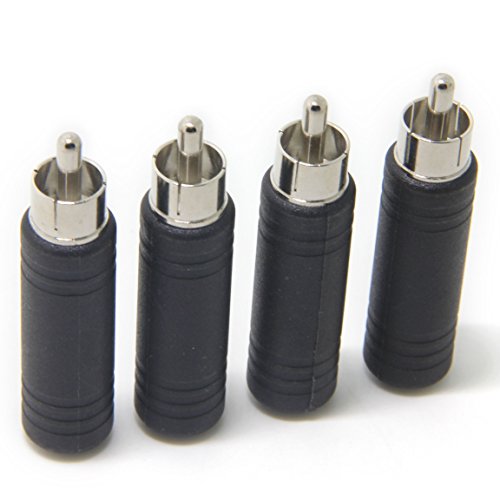 Ancable 4-Pack 1/4 Inch 6.35mm TS Female to RCA Male Adaptor