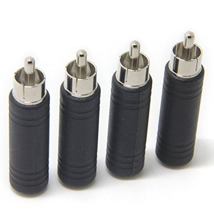 Ancable 4-Pack 1/4 Inch 6.35mm TS Female to RCA Male Adaptor