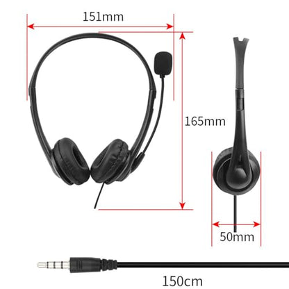 On Ear Corded Headphones with Built in Microphone 3.5mm Connection Comfortable for Music Calls Learning and Office Use