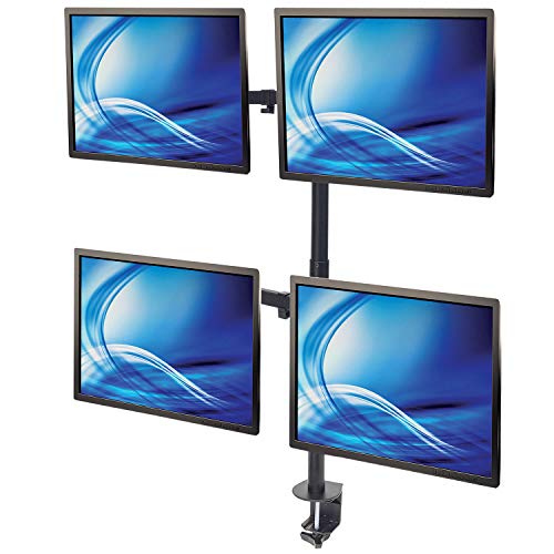 Universal Four Monitor Mount with Double-Link Swing Arms Holds Four 13" to 32" LCD Monitors up to 8 Kg (17 lbs.), Black 461566 - style: 4 Arms