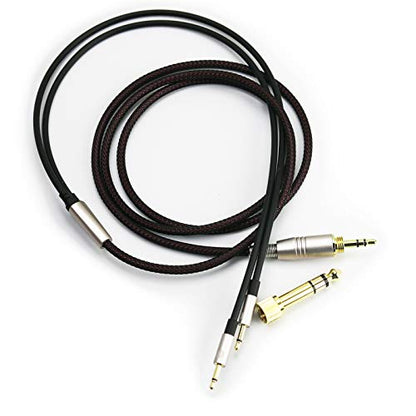 NewFantasia Dual 2.5mm to 3.5mm & 6.3mm Adapter Replacement Cable Compatible with Monolith M1060, M1060C, M565, M565 Headphones 1.2meters/4feet - size: 4 ft