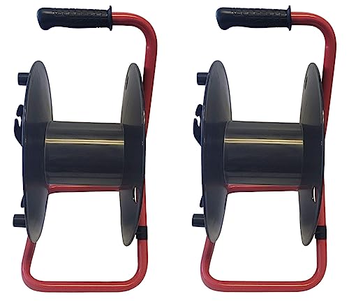 Audio2000'S ADC271C2 Two-Pack (2 Pieces) Deluxe Portable Cable Reels/Cord Reels, Total Capacity: up to 1440 feet of 6mm Cable/Cord (Capacity of Each Cable Reel: up to 720 feet of 6mm Cable/Cord)