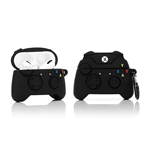 (2Pack+Cleaner Pen) XMBYGY Case for Apple AirPods Pro 2nd/1st Generation Wireless Earbuds with Cleaning Pen Kit, Silicone Cute Charging Case Shockproof Protective Cover for AirPods Pro 1/2 (GPDBK+WT) - color: GPDBK+WT