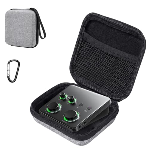 Carrying Case for MAONO P1 USB Hybrid Audio Interface,Grey | Oxford Cloth Storage Bag,Lanyards and Carabiners
