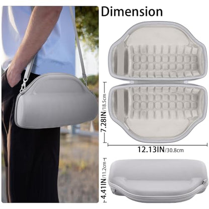 co2CREA Case for JBL Charge 6 Portable Bluetooth Speaker, White | High-Density Foam Padding, Reinforced Handle, Detachable Shoulder Strap, Compact Lightweight Design, Dust Protection - color: White Case