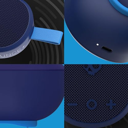 Skullcandy Ounce+ Wireless Bluetooth Speaker - IPX7 Waterproof Mini Portable Speaker with 16 Hour Battery, True Wireless Stereo, and Ballistic Nylon Carry Strap (Navy) - color: Navy
