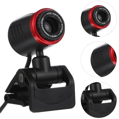 HOMSFOU Professional USB Webcam with Auto Focus and Built-in Microphone for Desktop Laptop Video Streaming and Online Conferencing