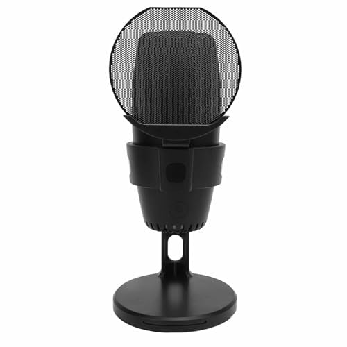 USB Microphone for Enhanced Sound Gaming, Fast Mute Function for Streaming and Gaming Metal Construction (Black)