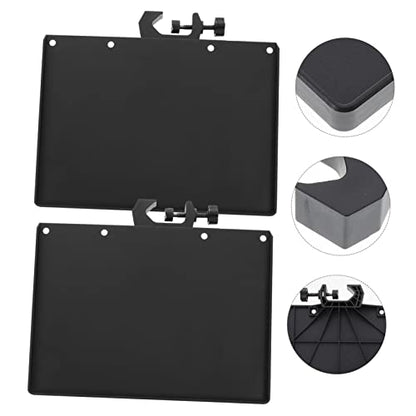 Mic Rack Stand Clamp-On Accessory Tray Sound Card Tray Thickened ABS Material Black