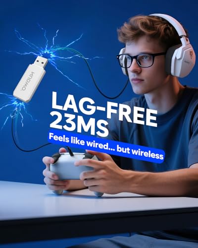 NUBWO Wireless Gaming Headset with Mic for Ps5 Ps4 PC, Zero Interference, 100-Hour Battery All-Day Play, 23ms Sync for Fortnite & Call of Duty/FPS Gamers, Triple Mode All Devices Compatible - White - color: White