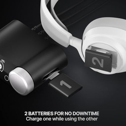 SteelSeries Arctis Nova Pro Omni - Hi-Res Wireless Gaming Headset, 96kHz/24bit, ANC, ClearCast Pro Mic, AI Noise Rejection, Mobile App, Mix 2.4GHz + BT, OmniPlay PC+PlayStation+Xbox - White - color: White