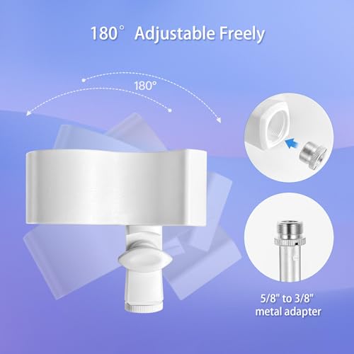 Large Microphone Clip for Mics with Outer Diameter 1.26" to 2.3" | Adjustable Mic Holder, Premium ABS, Inside sponge to protect microphones, With 5/8" Male to 3/8" Female Screw Adapter - color: White, size: 2 Pack