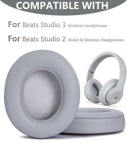 Replacement Ear Pads Compatible with Beats Studio 3 Wireless Grey - color: Grey
