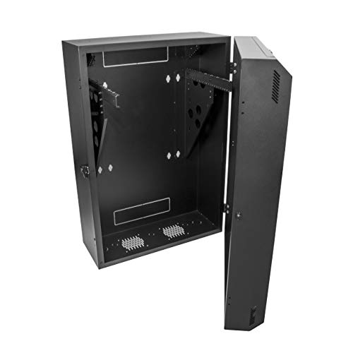 StarTech.com 8U 19" Vertical Wall Mount Server Rack Cabinet - Low Profile (15") - 30" Deep Locking Network Enclosure w/2U for Switch Patch Panel Router Mounting IT/Data Cabinet Assembled (RK830WALVS) - size: 8U
