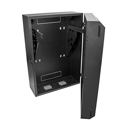StarTech.com 8U 19" Vertical Wall Mount Server Rack Cabinet - Low Profile (15") - 30" Deep Locking Network Enclosure w/2U for Switch Patch Panel Router Mounting IT/Data Cabinet Assembled (RK830WALVS) - size: 8U