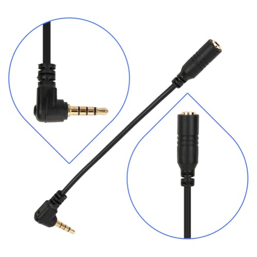 Joyzan TRS to TRRS Adapter Cable, 3.5mm Microphone Audio Headset Adapter | Female to Male Headphones Converter Cords DSLR Camera PC Laptop Smartphone Tablet Recorders Computer Camcorders Mixers