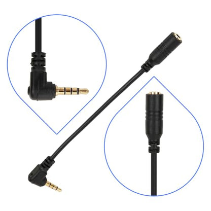 Joyzan TRS to TRRS Adapter Cable, 3.5mm Microphone Audio Headset Adapter | Female to Male Headphones Converter Cords DSLR Camera PC Laptop Smartphone Tablet Recorders Computer Camcorders Mixers