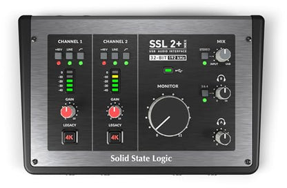 Solid State Logic 2 MKII Plus USB-C Audio Interface 2x4 | Four Balanced Outputs, and Class-Leading Mic Preamps - style: SSL 2 Plus MKII