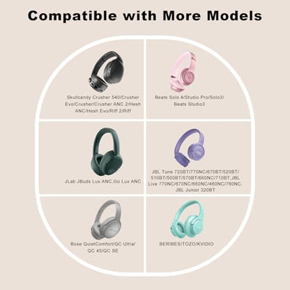 Headphone Case for Skullcandy Crusher/Hesh/Evo Headphone, Grey - color: Grey