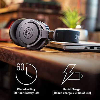 Audio-Technica ATH-M20xBT Wireless Over-Ear Headphones, Black - color: Black, style: Bluetooth Wireless