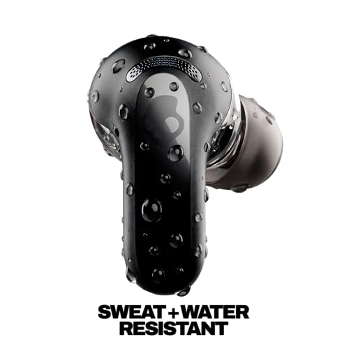 Skullcandy Rail ANC Active Noise Cancelling Wireless Earbuds - True Black | In-Ear, Bluetooth Headphones, Noise Cancellation, 38 Hours Battery, Microphone for iPhone Android, Customizable Sound - color: True Black