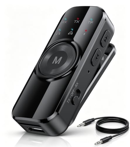 Bluetooth Transmitter Receiver, Dual Link Airplane Bluetooth Adapter 3.5mm