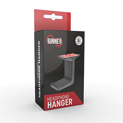 RinneTraps Headphone Hanger -Under The Desk Headphone Stand/Mount - 3M Tape - Sturdy Rubber Feel - Great for School/Business Zoom Meetings