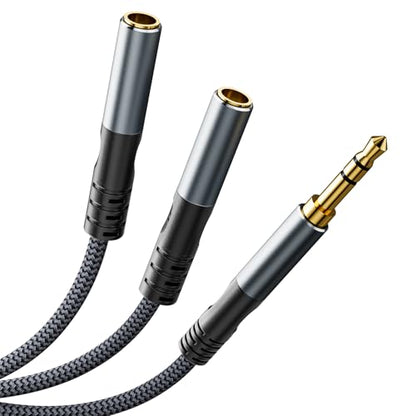 Headphone Splitter 3.5mm 1 Male to 2 Female Adapter, 1.6FT - size: 0.5 meter