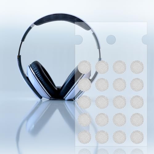 Ymapinc 40Pcs Silver IEM Filter (4mm), Universal Earbud Dust Filter Mesh | Anti-Dust Headphone Screen Replacement for In-Ear Headphones, IEM Accessories