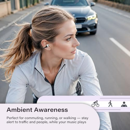 Open Ear Clip-on Earbuds,Bluetooth 6.0 Open Earbuds,Touch Control Operate