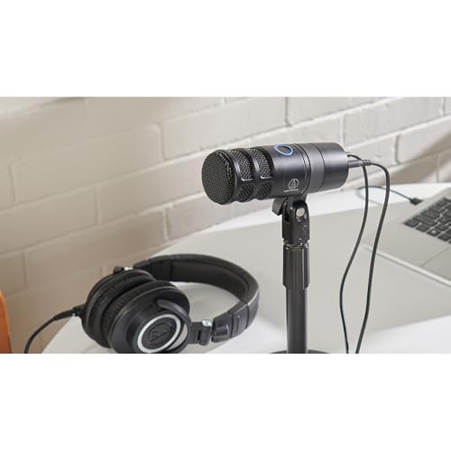 Audio-Technica AT2040USB Hypercardioid Dynamic Podcast USB Microphone, Black Bundle with 2 YR CPS Enhanced Protection Pack