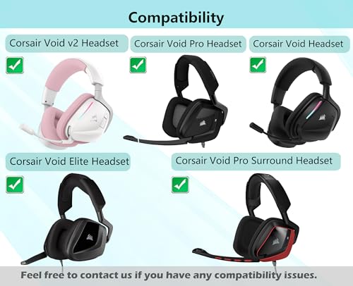 Void V2 Earpads Compatible with Corsair Void/Void v2/Void Pro/Void Elite/Surround Wired & Wireless RGB USB Gaming Headsets(Cooling Gel and Memory Foam Ear Cushions)