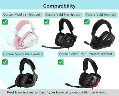Void V2 Earpads Compatible with Corsair Void/Void v2/Void Pro/Void Elite/Surround Wired & Wireless RGB USB Gaming Headsets(Cooling Gel and Memory Foam Ear Cushions)