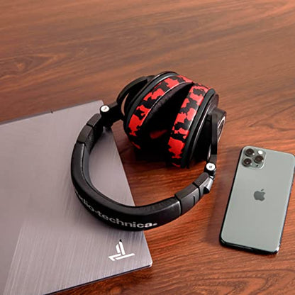 WC PadZ Velour - Earpads for Audio Technica, HyperX, Arctis & More | Made by Wicked Cushions | Extra Thick | Also fits Logitech G Pro X & 50+ Additional Models | Red Camo - color: Red Camo