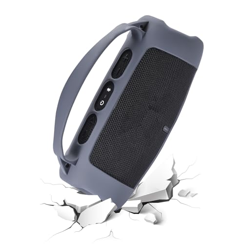Silicone Case Cover for JBL Charge 5 Wi-Fi/Charge 5 Portable Bluetooth Speaker Protective Sleeve Skin Travel Carrying Case Replacement with Shoulder Strap Wireless Speaker Accessories(Blue) - color: BLUE