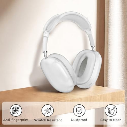 AHASTYLE Silicone Case Cover for AirPods Max Headphones (USB-C/Lightning) - color: Matte Clear
