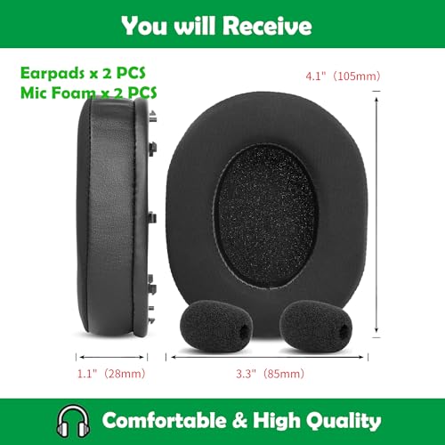 Cooling Gel Replacement Earpads Cushions Compatible with Razer BlackShark V2/BlackShark V2 Pro/BlackShark V2 X Gaming Headset Ear Pads with Cooling Gel Layer