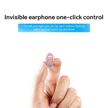 Wireless Earbud, Sport Earbud 4-5 Hours Bluetooth Headset 3D Stereo Sound Wireless Bluetooth Headphones, Built-in Microphone (Pink) - color: Pink