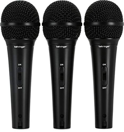 Behringer ULTRAVOICE XM1800S 3 Dynamic Cardioid Vocal and Instrument Microphones (Set of 3)