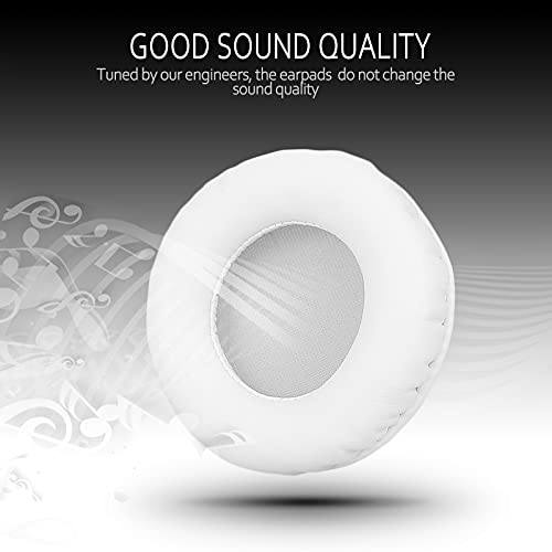 Universal Replacement 75mm Earpads for Sony, ATHAKG, HifiMan, Philips, Fostex, JVC, Pioneer On-Ear Headphones (List Inside) Headphone Earpads Cover White & Grey - color: White & Gray