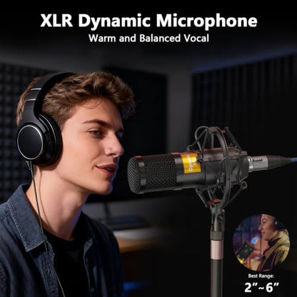 RS2i2 2-Person Podcast Equipment Bundle, Dynamic Mics with Audio Interface