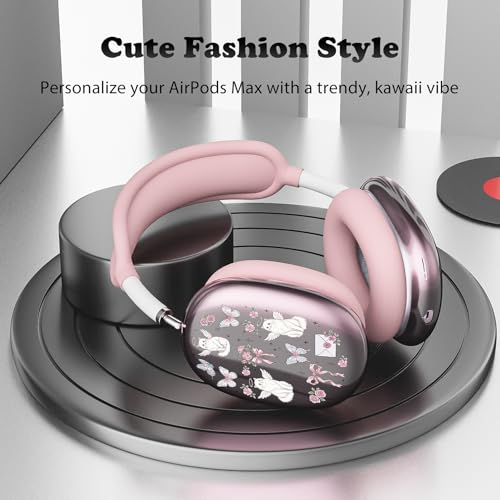 for AirPods Max Headphones Kawaii Cat Ear Covers for AirPods Max 2 - color: Kitten Butterfly B/Pink