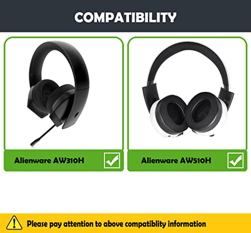 Earpads Replacement Cushion Compatible with 7.1 PC Gaming Headset AW510H,AW310H Cool Gel Ear Pads with Cooling Gel Layer