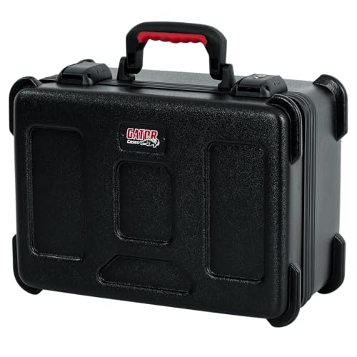 Gator Cases Molded Flight Case to Hold Up to (15) Wired Microphones with TSA Approved Locking Latch and Cable Storage; (GTSA-MIC15) - style: (15) Wired Mics With Storage