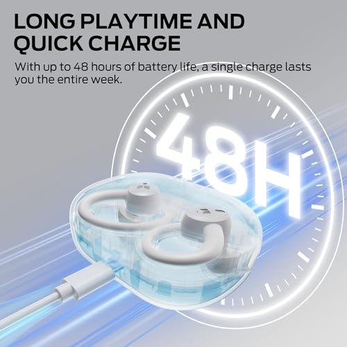 Monster N-Lite 216 Wireless Earbuds, Bluetooth 6.0 Headphones Noise Cancelling, Comfort Fit Ear Buds, Deep Bass Over Ear Buds 48H Playtime IPX6 Waterproof Earphones for Running/Workout/Gym
