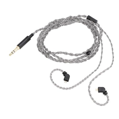 Premium 1 2m Silver Plated Copper Earphone Cable Replacement with 3 5mm to 2 Pin 0 78mm Connector for TFZ QDC UE ClearWiring Compatible in Ear Monitors