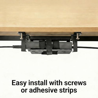 Metal Desk Mount Compatible with Laptop Power Adapter