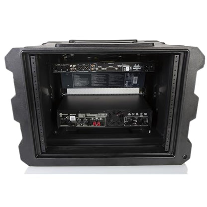 Gator Cases Pro Series 19" Depth 8U Rolling Rack Case with Recessed Wheels, Black - size: 8U Rack Space, style: Rolling Rack - 19" Deep