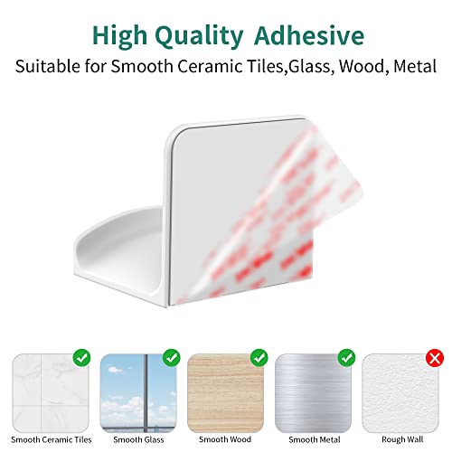 Headphone Hook for Desk, Headset & Controller Holder, White 2 Pcs | Space-saving headphone hanger and wall mount alternative, durable ABS with non-slip pad, supports up to 1 kg - color: White-2Pack