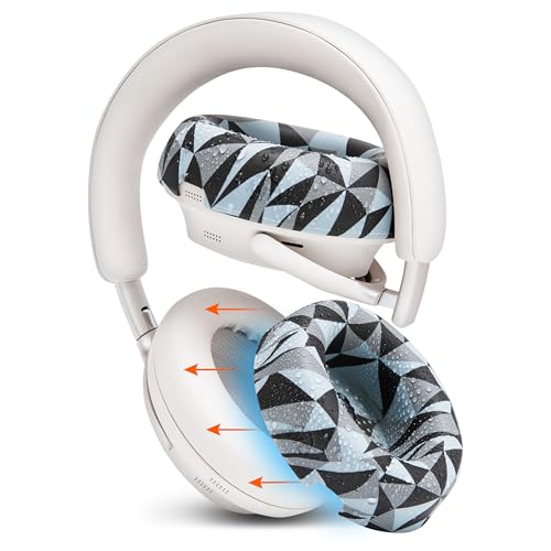 WC SweatZ QC Ultra - Patented Covers for Bose QuietComfort Ultra Gen 1 & 2 | Made by Wicked Cushions | Made with Premium Silicone, Sweatproof & Washable | Geo Grey - color: Geo Grey